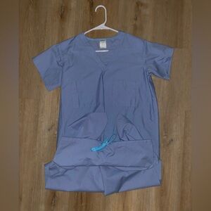 Unisex baby blue scrub set